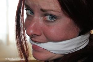 www.knottydamsels.com - Fayth On Fire Photoset: Casual Bound And Gagged thumbnail