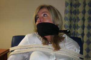 www.knottydamsels.com - Dakkota Grey Photoset: Secretary Bound and Black OTM Gagged thumbnail